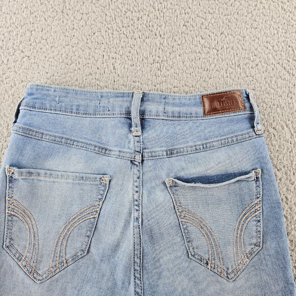 Hollister Shorts‎ Womens 25 Blue Ultra High Rise Distressed Cut Offs Frayed Hem - Picture 15 of 16